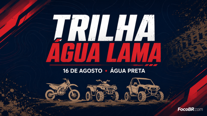 Card editorial da Trilha Água Lama em Água Preta, marcada para 16 de agosto
