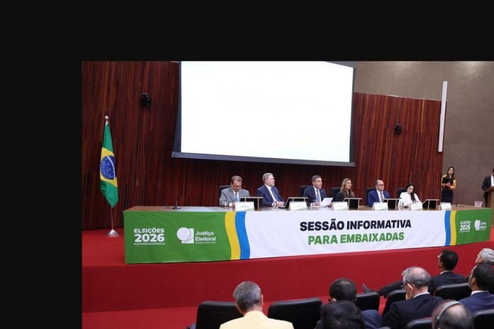 TSE apresenta sistema eleitoral a representantes diplomáticos Sessão informativa do TSE para representantes diplomáticos em Brasília