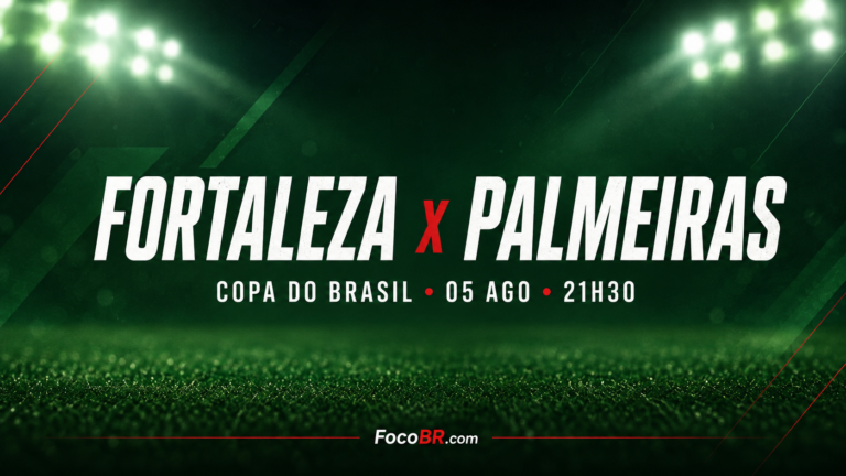 Card do jogo Fortaleza x Palmeiras pela Copa do Brasil