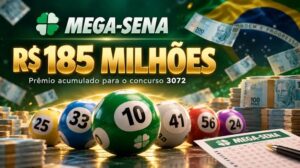 Mega-Sena sorteia R$ 185 milhões nesta terça
